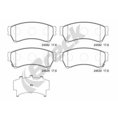 Bilde av BRECK 24582 00 701 10 Bremseklosser inkl. slitasjevarselkontakt, med akustisk slitasjevarsel MAZDA: 6 Stasjonsvogn, Hatchback, Sedan