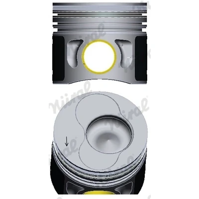 Bilde av NÜRAL 87 114907 65 Motorstempel 80 for sylinder 1, 2 med hylse boltnut, kjølekanal, kolberingbærer, trapesstempelstang