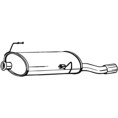 Bilde av BOSAL 190 013 Sluttlyddemper PEUGEOT: 206 Hatchback