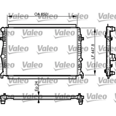 Bilde av VALEO 735556 Radiator Aluminium 650 448 24 Kjøleribber satt sammen mekanisk VOLKSWAGEN: Golf 7, 7 Variant