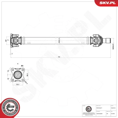 Bilde av Drivaksel, Framaksel Esen skv 76SKV012 bmw x5 [e70], x6 [e71, e72] OE 26207556020, 7556020