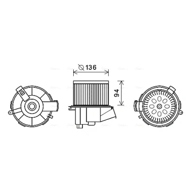 Bilde av PRASCO PE8387 Elektromotor, innendørsvifte 12