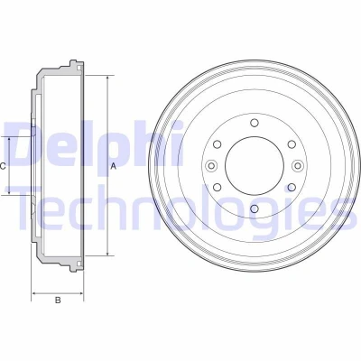Bilde av Bremsetrommel, Bakaksel, hyundai h 1 cargo, 584114H000