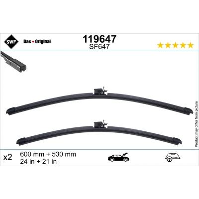 Bilde av Vindusvisker Swf 119647 600, 530mm foran med spoiler for venstreratt MERCEDES BENZ: EQB