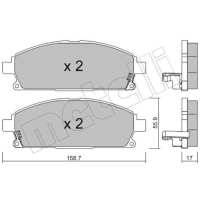 Bilde av Bremseklosser sett METELLI 22 0406 1