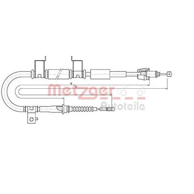 Bilde av METZGER 17.6053 Bremsekabel høyre bak 1675/1478 COFLE KIA: cee‘d I Stasjonsvogn, Hatchback