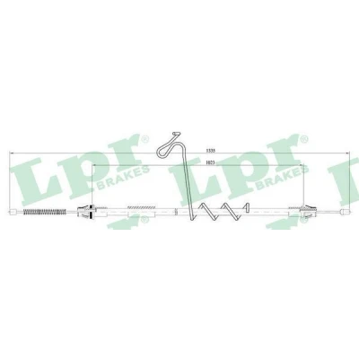Bilde av LPR C0286B Bremsekabel 1310/1018 Trommelbrems FORD: Transit Mk6 Flatvogn lastebil/Chassis