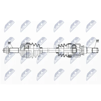 Bilde av Drivaksel, Framaksel venstre, citroën c1, peugeot 107, toyota aygo, 3272JZ, 434200H020