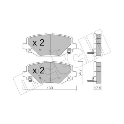 Bilde av Bremseklosser sett METELLI 22 0947 0