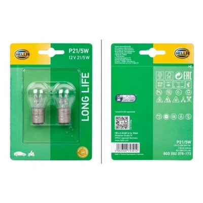 Bilde av HELLA 8GD 002 078 173 Lyspærer 12 5 P21/5W Halogen foran, bak VOLKSWAGEN: Crafter 30 50 Flatvogn lastebil/Chassis, Caddy 3, Transporter