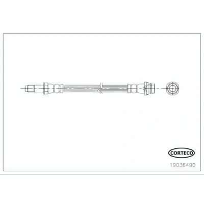 Bilde av CORTECO 19036490 Bremseslange bakaksel 155 FORD: MONDEO 4 Turnier, S Max Mk1, Galaxy Mk2 MPV