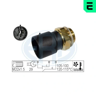 Bilde av Temperaturbryter, radiator ventilator, opel, 18 46 325, 90 376 209