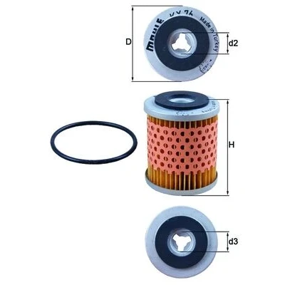 Bilde av MAHLE ORIGINAL KX 76D Drivstoffilter Filterinnsats