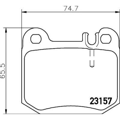 Bilde av HELLA 8DB 355 008 831 Bremseklosser klargjort for slitasjeindikator MERCEDES BENZ: ML Klasse