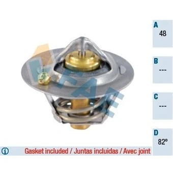 Bilde av FAE 5323282 Termostat 82 med tetning FORD: FIESTA 6, Focus 2 Kombi, 2, VOLVO: V50