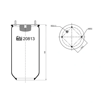 Bilde av FEBI BILSTEIN 20813 Fjærbelg, luftfjæring