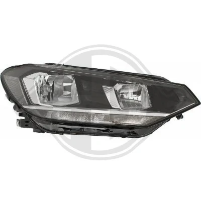 Bilde av DIEDERICHS 2297080 Frontlykter høyre H7/H7, PW24W Halogen 12V transparent oransje for høyrekjøring Priority Parts