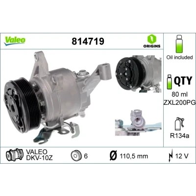 Bilde av VALEO 814719 Kompressor DKV10Z