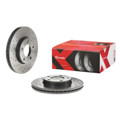 Bilde av BREMBO 09.9464.2X Bremseskiver 278 25 5 perforert / ventilert belagt høy karbon MAZDA: 5, 3 Hatchback, Sedan