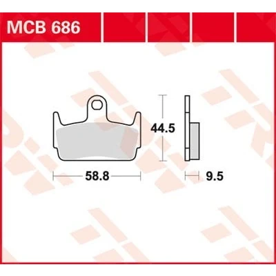 Bilde av TRW Organic Allround MCB686 Bremseklosser