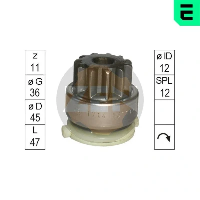Bilde av ERA ZN1714 Friløpsgir, starter