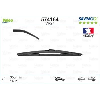 Bilde av Vindusvisker Valeo Silencio Rear 574164 350mm bak Standard VOLVO: XC60 I, XC90 PEUGEOT: Partner II Van, 307 SW, Expert Tepee