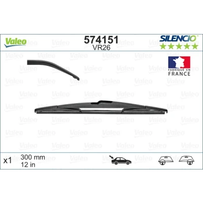 Bilde av Vindusvisker Valeo Silencio Performance, Rear 574151 300mm bak Standard MERCEDES BENZ: GLK, E Klasse T modell, NISSAN: Qashqai 2