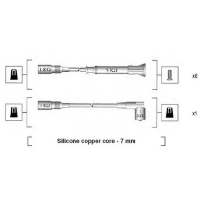 Bilde av MAGNETI MARELLI 941075180556 Pluggledninger BMW: 5 Sedan, 3 Sedan