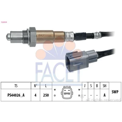 Bilde av FACET 10.8529 Lambdasonde oppvarmet, planarsonde, forsmurt gjenge TOYOTA: Yaris II Hatchback, Land Cruiser Prado 150, Avensis I Sedan, LEXUS: GS III