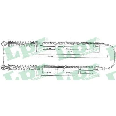 Bilde av LPR C0203B Bremsekabel 2635/1105+1105 Trommelbrems