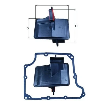 Bilde av MAHLE ORIGINAL HX 166D hydraulisk filtersett, automatgir med tetning OPEL: Vectra B Sedan, Zafira