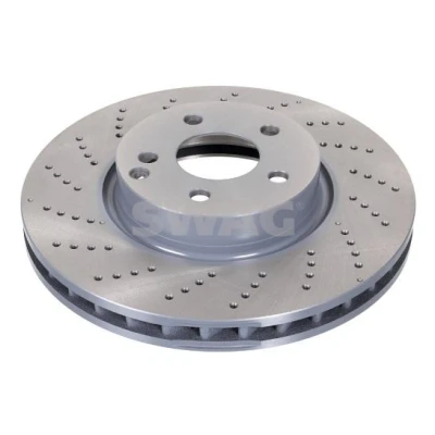 Bilde av SWAG 10 93 0553 Bremseskiver framaksel 322 32 5 112 perforert / ventilert belagt MERCEDES BENZ: E Klasse T modell, Sedan, C modell
