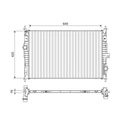 Bilde av VALEO 701109 Radiator Aluminium 500 50