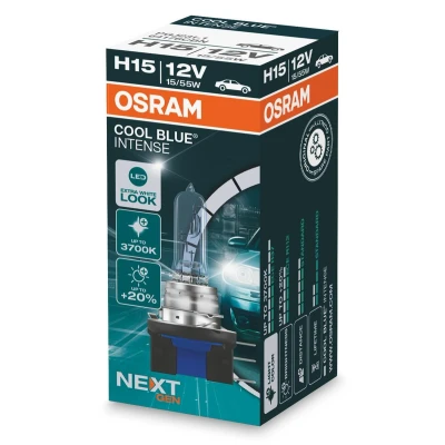 Bilde av OSRAM 64176CBN Lyspære, fjernlys H15 12V 55/15W 3700K Halogen VOLKSWAGEN: Touran I, Tiguan Amarok Pick up, AUDI: A6 C7 Avant, C6 Sedan
