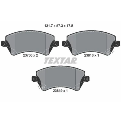 Bilde av TEXTAR 2376601 Bremseklosser med akustisk slitasjevarsel TOYOTA: Corolla IX Hatchback, Station Wagon, X Sedan