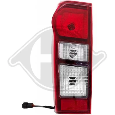 Bilde av DIEDERICHS 5404891 Baklykter venstre mørk, Rød ISUZU: D Max II Pick up