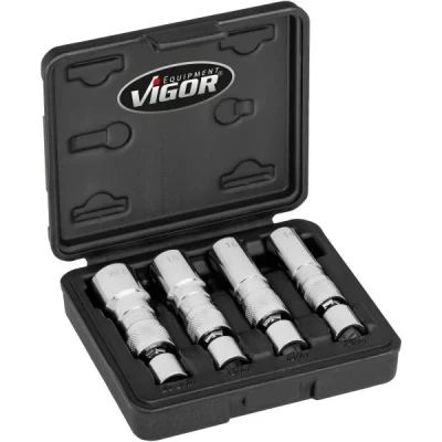 Bilde av VIGOR V7002/4 Pipenøkkelsett, tennplugg 4 10 (3/8&quot;)
