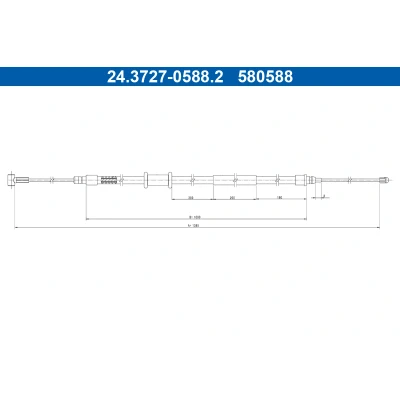 Bilde av ATE 24.3727 0588.2 Bremsekabel 1385 FIAT: Ducato III Van, Flatvogn lastebil / Chassis