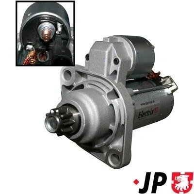 Bilde av JP GROUP 1190303900 Starter 12 1,1 10 VOLKSWAGEN: Touran I, Passat B6 Variant, Polo IV Hatchback, SKODA: Octavia 2 Combi, AUDI: A3 Sportback