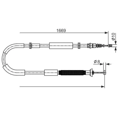 Bilde av BOSCH 1 987 482 588 Bremsekabel 1669