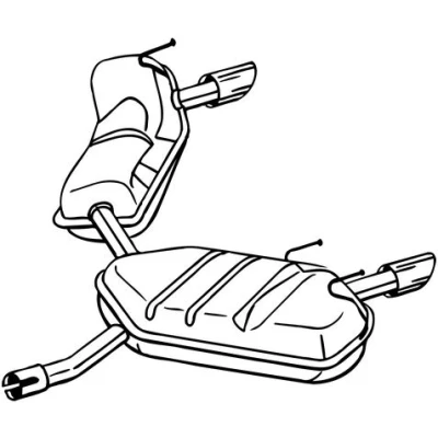 Bilde av sluttlyddemper, opel signum halvkombi, 13143712, 13143713, 13211360, 5852286, 5852287, 5852578