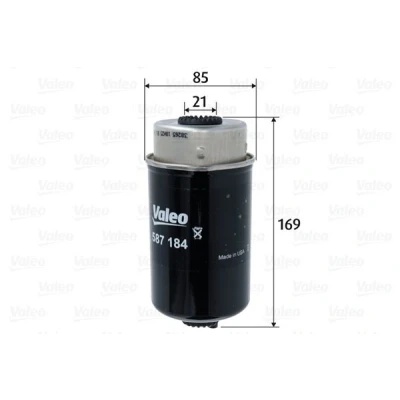 Bilde av VALEO 587184 Drivstoffilter ledningsfilter