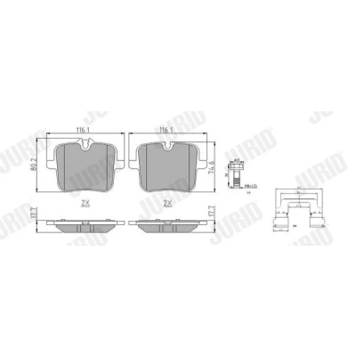 Bilde av JURID 574038J Bremseklosser BMW: 7, X5
