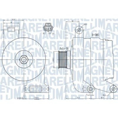 Bilde av MAGNETI MARELLI 063731931010 Dynamo 14V 150A VOLVO: V50, C30, S40 II