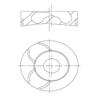 Bilde av MAHLE ORIGINAL 010 15 02 Motorstempel 82,6 med kolberingbærer, uten kjølekanal