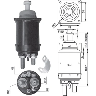 Bilde av Magnetbryter, starter MAGNETI MARELLI 940113050314