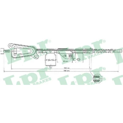 Bilde av LPR C0484B Bremsekabel 1660/1505 Skivebrems