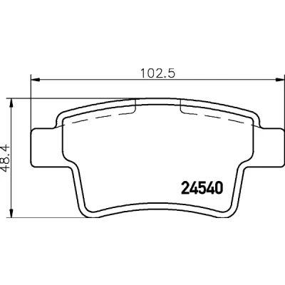 Bilde av HELLA 8DB 355 013 361 Bremseklosser ikke klargjort for slitasjeindikator med bremsecaliperskruer tilbehør CITROËN: C4 I Grand Picasso