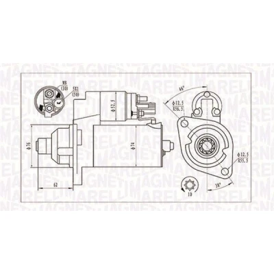Bilde av MAGNETI MARELLI 063721323010 Starter 12 2 10 VOLKSWAGEN: Tiguan I, SKODA: Octavia Combi, AUDI: A3 Sportback