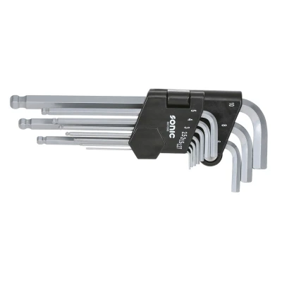Bilde av SONIC 601006 Vinkelskrutrekkersett 1.27mm, 1.5mm, 2mm, 2.5mm, 3mm, 4mm, 5mm, 6mm, 8mm, 10mm Krom vanadium stål 10